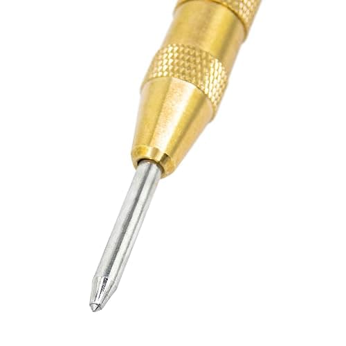 LINE2design Brass Window Punch - Firefighter, EMS, EMT Police Emergency Hand Rescue Tool - Automatic Heavy Duty Adjustable Center Spring Loaded Car Window Breaker thumbnail 3