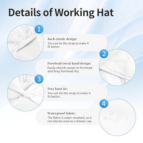 Starry Night Cardiac Adjustable Working Caps with Sweatband Scrub Hats Surgical Headgear for Women/Men thumbnail 5