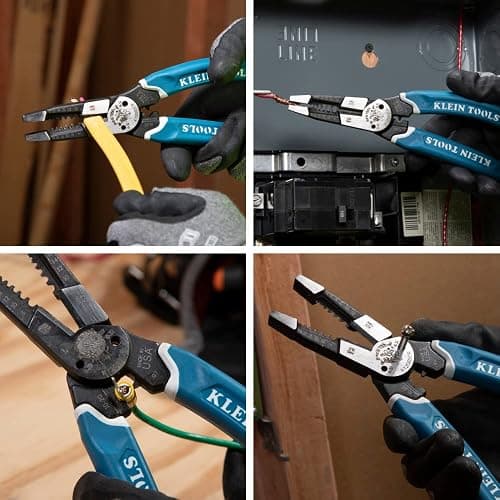 Klein Tools K12065CR Wire Stripper / Cutter / Crimper Tool, Made in USA, for Cutting, Stripping, Crimping, Twisting (8-18 AWG solid, 10-20 AWG stranded) thumbnail 9