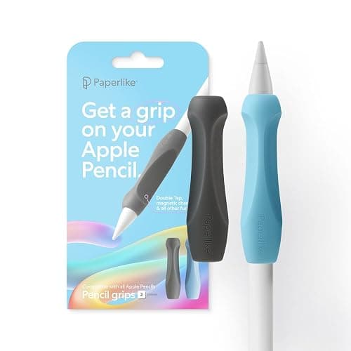 Paperlike's Pencil Grips for Apple Pencil 1st & 2nd Generation, USB-C & Pro - Set of 2 - Ergonomic Precision - Image 1