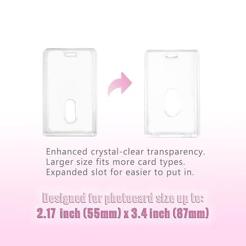 LQTIIITQL 2 Sets Photocard Holder with Cute Cat Keychain Transparent PhotoCard Holder Y2K Charm Holders Kawaii Photo Card Keychain Acrylic ID Bus Card Holders Y2K Accessories thumbnail 3