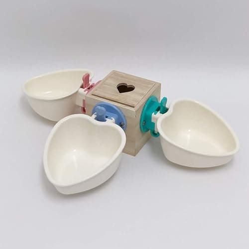 Choco Nose Patented Removable Heart Shaped Food Bowl for Dogs/Puppies/Rabbits/Cats/Guinea Pigs/Chinchillas/Birds -Water Dish for Small Pets or Animals - for Wire Cages or Crates 8 oz, Pink (C607) thumbnail 8