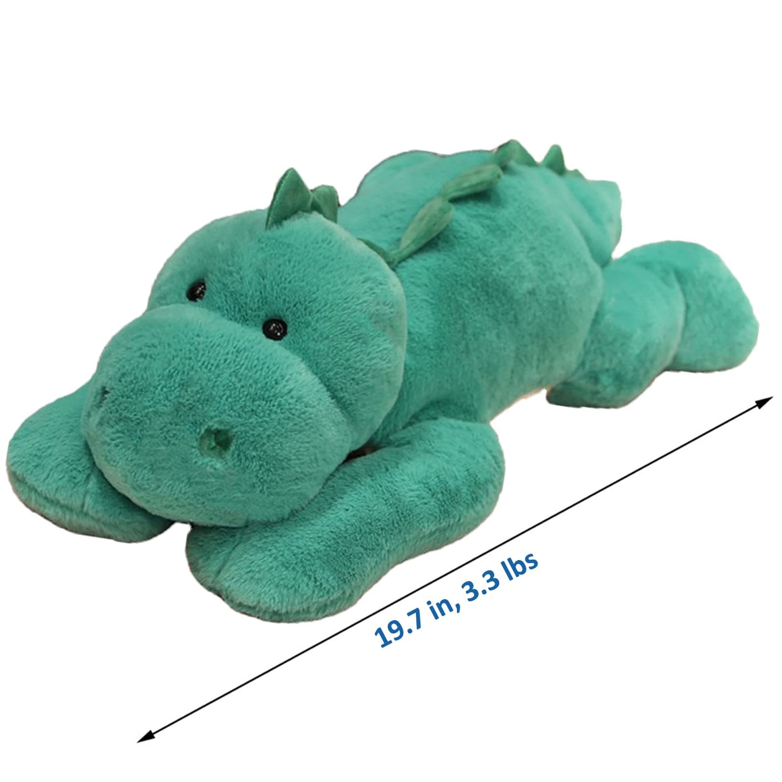 Hronsa Weighted Stuffed Animals for Anxiety, 19.7in 3.3lbs Weighted Dinosaur Plush Cute Dinosaur Stuffed Animals Toy Weighted Plush Animals Pillow for Adults Boys Girls,Green Dinosaur thumbnail 4