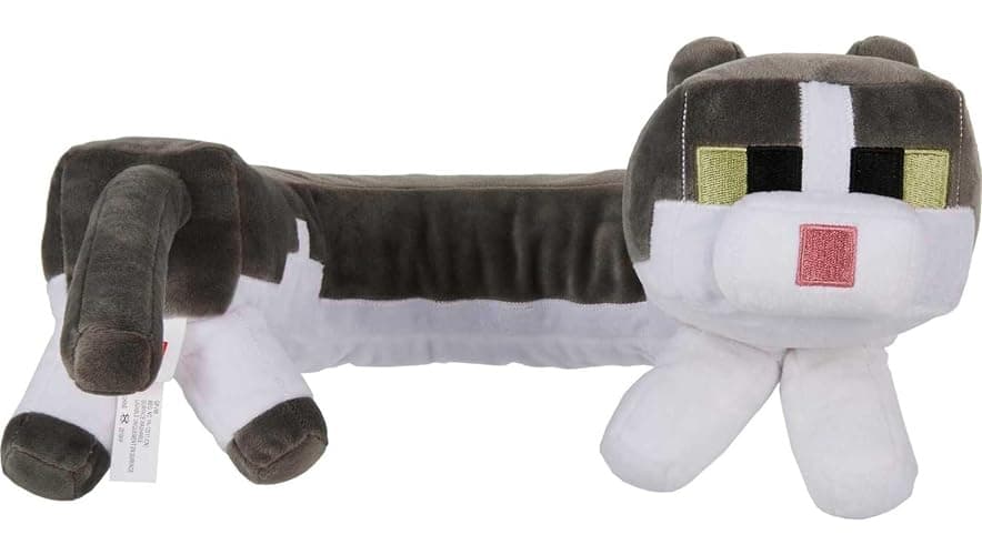 Mattel Minecraft Purring Sounds Neck Pillow, Cat Plush Toy with Sound for Travel, Comfort & Play (Amazon Exclusive) thumbnail 3