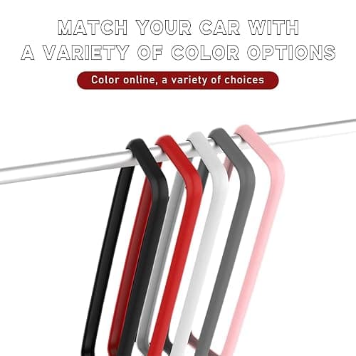Ohleats Car Rear View Mirror Protector Frame, Silicone Auto Rearview Edge Protection Cover Compatible with Model 3 Model Y, Interior Rear View Trim Frame Decoration, Car Accessories (Pink) thumbnail 4