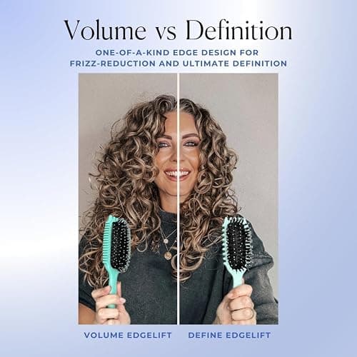 Bounce Curl Volume EdgeLift Brush, 5-in-1 Tool for Volumized, Defined Curls, Waves & Coils - Blue thumbnail 5