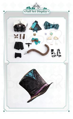 KIRA KIRA Lynette Cosplay Costumes with Hat Doki SR Game Genshin Impact Fontaine Lynette Cute Cosplay Costume for Halloween thumbnail 6