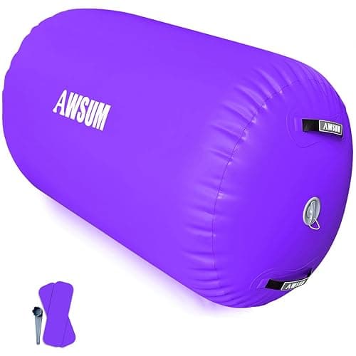 AWSUM 1 PCS Gymnastics Barrel Air Roller Inflatable Tumbling Mat Back Handspring Trainer for Octagon Mat Gym Gymnastics Equipment,No Electric Pump - Image 1
