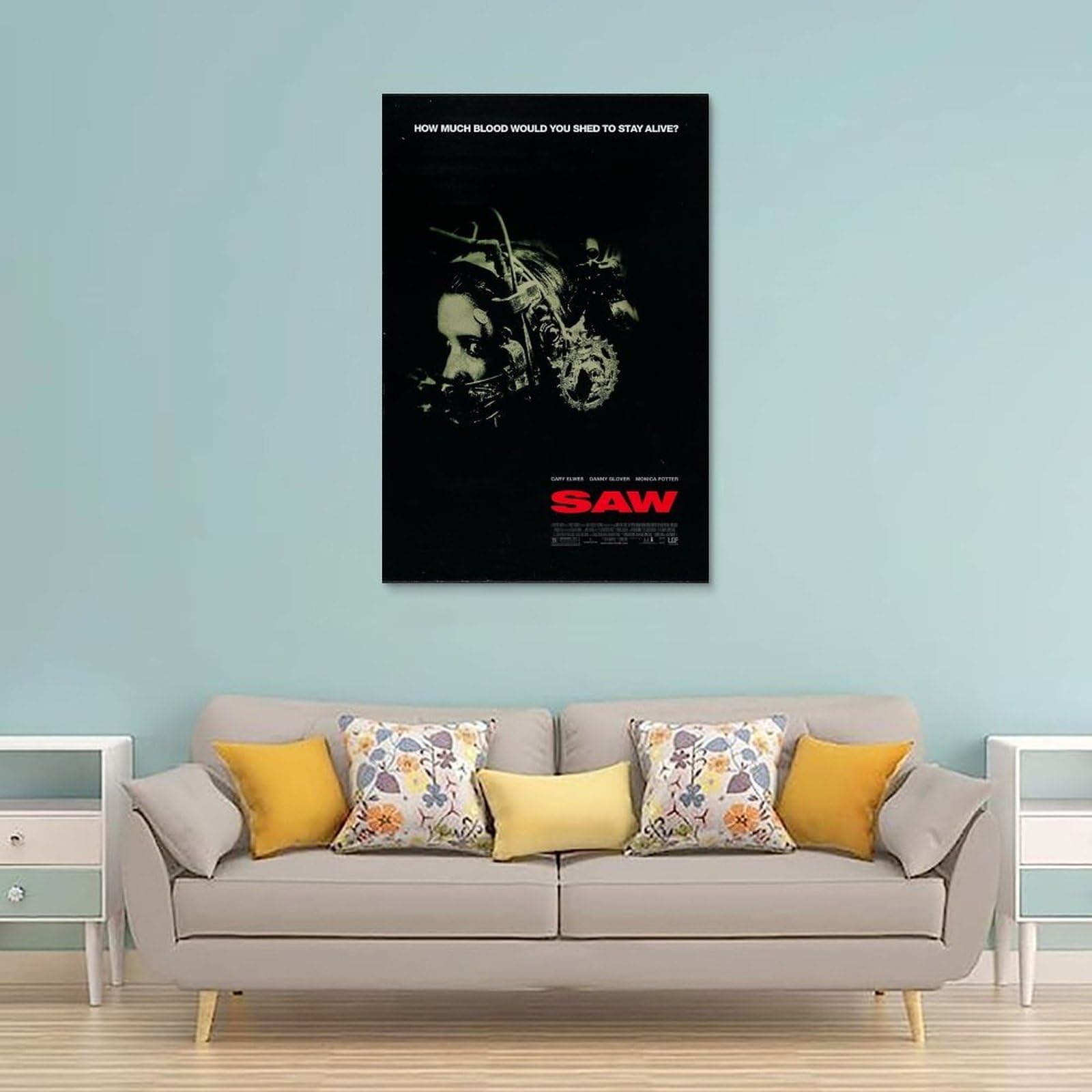 Horror Movie Saw Poster Poster Canvas Painting Wall Art Picture Home Decor Print For Bedroom Living Room Dorm Study Bar Office 12x18inch(30x45cm) thumbnail 2