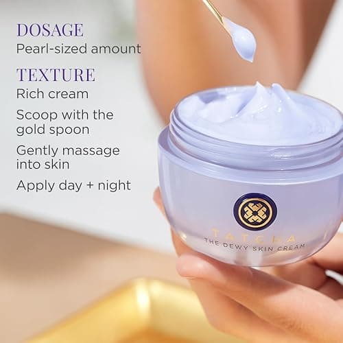 TATCHA The Dewy Skin Cream, Rich Plumping Moisturizer with Hyaluronic Acid | Improves skin barrier, reduces fine lines, plumps, & hydrates dry skin with hyaluronic acid, Hadasei-3, & biomimetic squalane thumbnail 8
