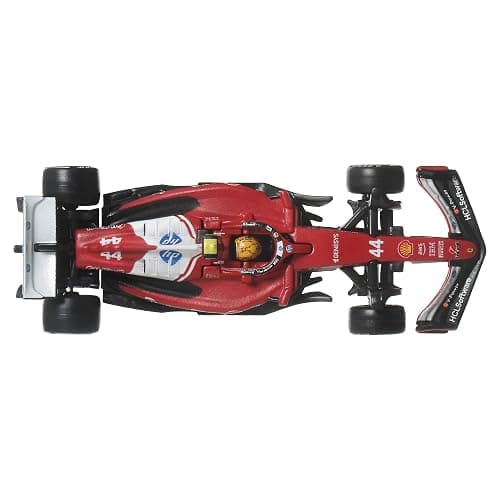 Hot Wheels Premium Fórmula 1 Coche de Carreras Charles Leclerc | Coche de carreras coleccionable Scuderia Ferrari HP a escala 1:64, metal, neumáticos Real Riders, JKD86 thumbnail 3