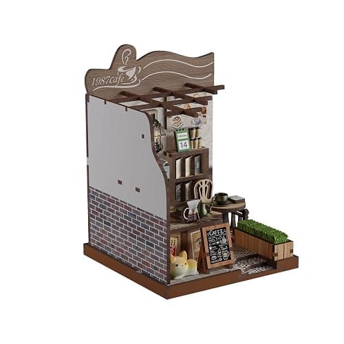 obzergem DIY Book Nook Kit -Country Cafe MINI House, Book Nook Kit for Adults, Wooden Puzzle, DIY Bookshelf Decorative Gifts, Christmas Birthday Gifts thumbnail 8