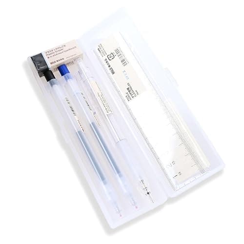 MENBLY MU-JI Stationery Pencil Set - Pen Case, Mechanical Pencil, 2 Ballpoint Pens, Eraser, Ruler - Minimalist Design for Sketching, Drawing, & Drafting - Organize & Store Essentials for Adult thumbnail 6