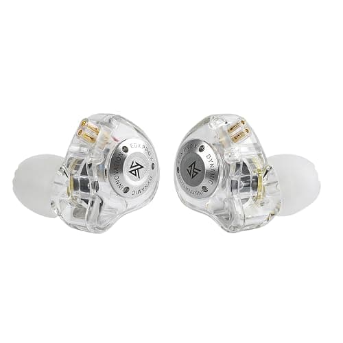 LINSOUL KZ EDX Pro X Écouteurs intra-auriculaires, pilote dynamique unique, moniteur intra-auriculaire HiFi avec forme ergonomique, casque de jeu filaire (sans microphone, transparent) thumbnail 3