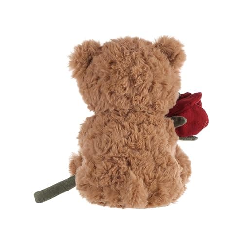 Apricot Lamb Toys Plush Brown Flower Teddy Bear with Rose Stuffed Animal Soft Cuddly for Kids Girlfriend Mother's Day Valentine's Day (8 Inches) thumbnail 9
