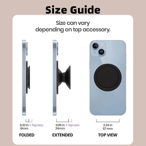 Magnetic Phone Grip Compatible with Magsafe，Collapsible Mobile Phone Stand Holder for Smartphone Tablet Cell Phone Accessory - Clear thumbnail 5