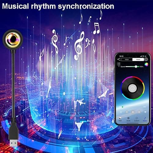 KAVAVO Smart APP 16 Million Color Sunset Lamp Led Projector Home Decoration Photography Background Night Light (1 PCS) thumbnail 5