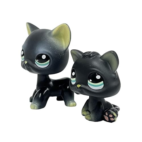 LPSCB 2pcs/Set Custom Pet Shop Toy Flocked Cat Collie Great Dane Cocker Spaniel Dachshund Dog with Baby Puppy Kitten OOAK (#994 and 994S) thumbnail 4