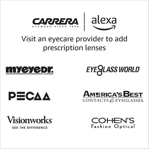 Carrera Smart Glasses with Alexa (newest model), Smart audio glasses, Sprinter black frames with blue light filtering lenses, Square thumbnail 8