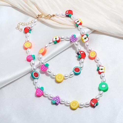 JOICEE 480PCS Fruit Flower Polymer Clay Beads, 24 Style Cute Heart Mushroom Clay Beads Charms for Jewelry Necklace Earring Making, DIY Bracelet Making Kit Accessories for Women Girls thumbnail 7