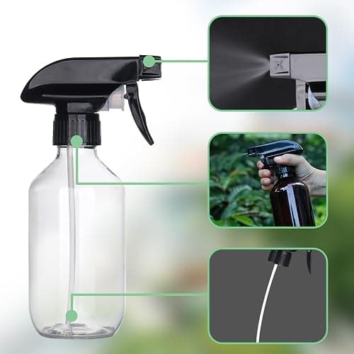 KREMORV Spray Bottles 10oz/300ml Plastic Spray Bottle Empty Refillable Container with Adjustable Head Sprayer, Mist/Stream Water Bottle for Cleaning Products, Plants, Pet Training, Hairstyling thumbnail 5