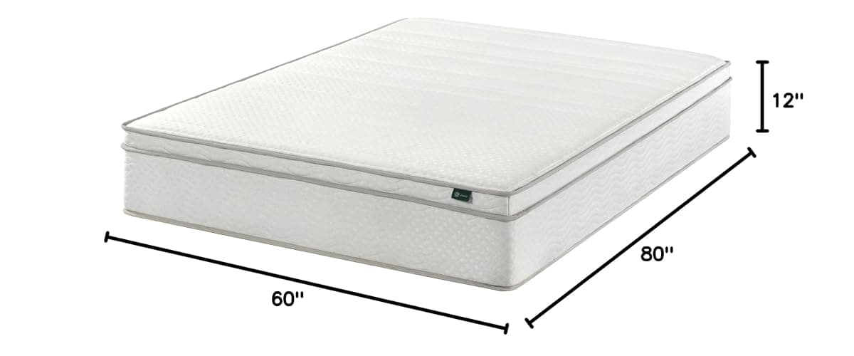 Zinus 12 Inch Foam and Spring Hybrid Mattress [New Version], Queen, Fiberglass Free, Medium Firmness, Durable Support, Certified Safe Foams & Fabric, Mattress in A Box thumbnail 2