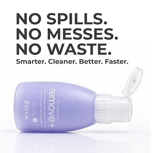 ZOYA Remove Plus Acetone Nail Polish Remover with Big Flipper Bottle, Powerful, Safe and Gentle, 3-in-1 Remover + Cleanser + Prep, Award-Winning Big10Free, 8 Fl Oz thumbnail 3