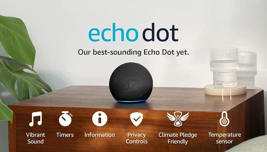 Echo Dot (Newest gen) | Big vibrant sound Wi-Fi and Bluetooth smart speaker with Alexa | Charcoal thumbnail 10