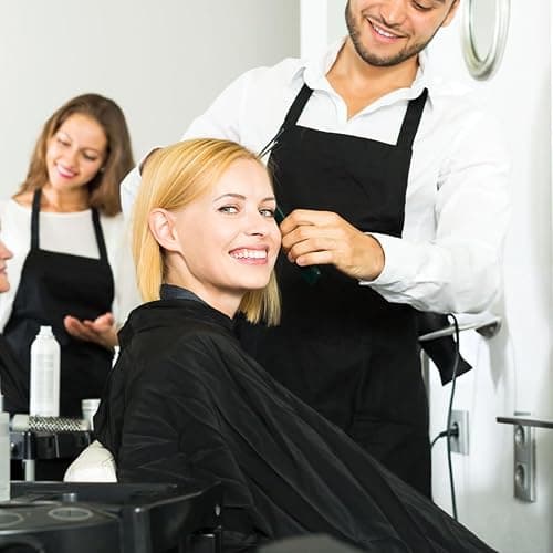 5 Pcs Hair Cape For Haircuts Waterproof Professional Hair Cutting Cape 59" X 47" Black Barber Capes With Adjustable Snap Closure Large Size Salon Capes Men Women Hairstylist Clients Coloring Styling thumbnail 6
