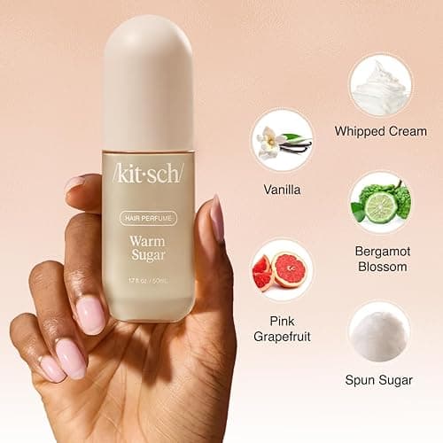 Kitsch Hair Perfume for Women - Warm Sugar | Clean, Deodorizing & Patented Odor-Eliminating Technology Hair Spray & Body Mist - Freshen Hair, Body & Pillows - Pink Grapefruit & Vanilla Scent - 50mL thumbnail 6