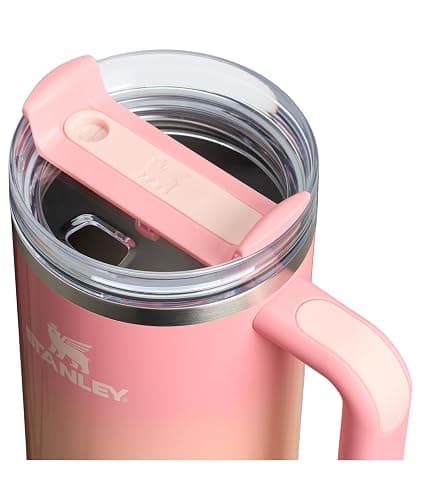 STANLEY Quencher H2.0 Tumbler with Handle and Straw 40 oz | Flowstate 3-Position Lid | Cup Holder Compatible for Travel | Insulated Stainless Steel Cup | BPA-Free | Pink Mesa Sunset thumbnail 2