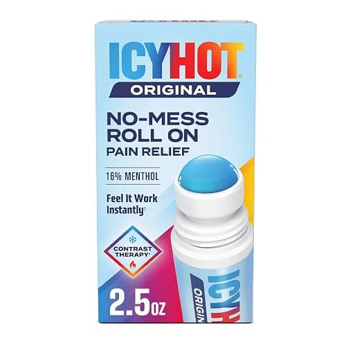 Icy Hot Original Pain Relief No-Mess Roll-On Applicator, Fast-Acting Pain Relief with Max Strength Menthol 16%, Contrast Therapy for Backaches, Joints, Muscle Strains and Arthritis, 2.5 oz - Image 1