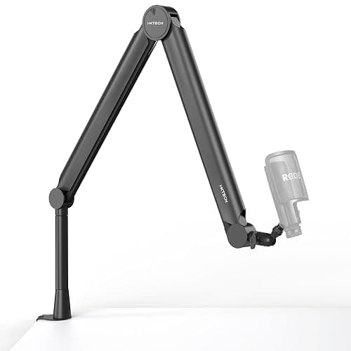 IXTECH Premium Microphone Boom Arm with Desk Mount, 360° Rotatable, Fully Adjustable, for Podcast, Video, Gaming, Radio, Studio, Recording, Sturdy and Universal VALIANT Model - Image 1