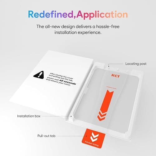 KCT 2 Pack Paperfeel Glass Screen Protector for iPad Air 11 Inch M4/M3/M2 | Tempered Glass with Bubble-Free Installation Tray, Matte Surface Mimics Paper for Writing and Drawing, Anti Glare thumbnail 3