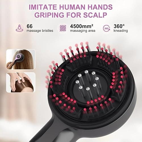 Electric Hair Massager Comb, Multi-Function Scalp Massager Brush for Hairs Care, Hair Scalp Massager Comb with Oil Applicator, Scalp Massager for Home Relaxation and Travel Use thumbnail 5