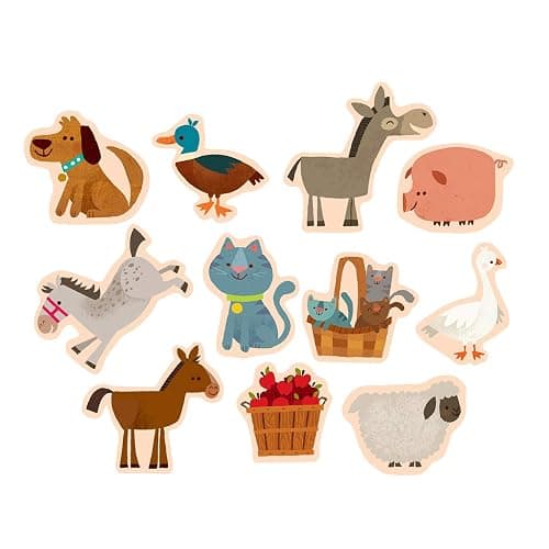 Mudpuppy On the Farm – Wooden Magnetic Shapes Featuring Adorable Farmyard Animals for Children Ages 1 and Up thumbnail 6
