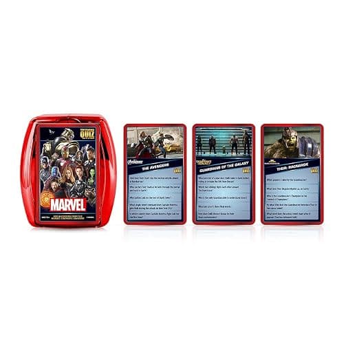 Top Trumps Marvel Cinematic Universe Quiz Game, 500 Questions to Test Your Knowledge on Guardians of The Galaxy, Avengers, S.H.I.E.L.D, Wakanda, Gift and Toy for Ages 8 Plus, Red thumbnail 2