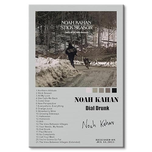 Gkaikpe Noah Kahan Poster Album Cover Poster Decorative Painting Canvas Wall Posters And Art Picture Print Modern Family Bedroom Decor Posters 12x16in Unframed - Image 1