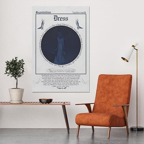 Taylor Music Lyrics Inspired Album Poster Room Aesthetics Canvas Posters Bedroom Decoration Sports Office Decoration Gifts Wall Art Printing 12x18inchs(30x45cm) Unframed thumbnail 3