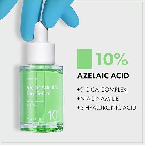 TOSOWOONG Azelaic Acid 10% Face Serum, Niacinamide, Hyaluronic Acid, Centella Asiatica, Korean Skincare, Natural Color, 33 ml / 1.11 fl. oz. thumbnail 3