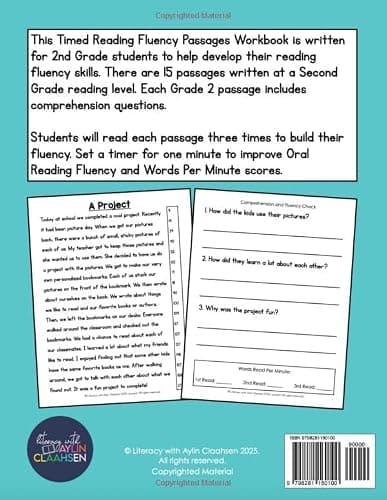 Timed Reading Fluency Passages for 2nd Grade: Increase Oral Reading Fluency and Words Per Minute Scores with Grade 2 Timed Fluency Passages and ... Grade Timed Reading Fluency Passages) thumbnail 2