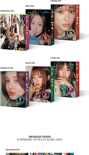 NewJeans OMG 1st Singile Album Message Card Version CD+Photobook+Message Card+Lyrics book+Photocard+Sticker+Tracking (6 Version SET) - Image 1