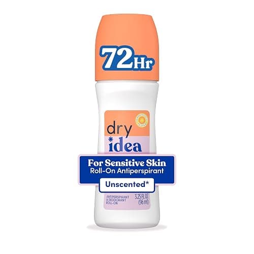 Dry Idea Unscented Roll On Deodorant & Antiperspirant for Women - Hypoallergenic for Sensitive Skin, 2X Longer Sweat Protection*, 72Hr Odor Protection, Womens Deodorant, 3.25oz - Image 1