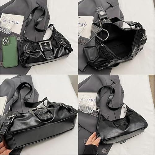 Y2K Purse Shoulder Bag for Women, Top Handle Handbag Small Goth Punk Hobo Clutch Purses Trendy Underarm Bag thumbnail 6