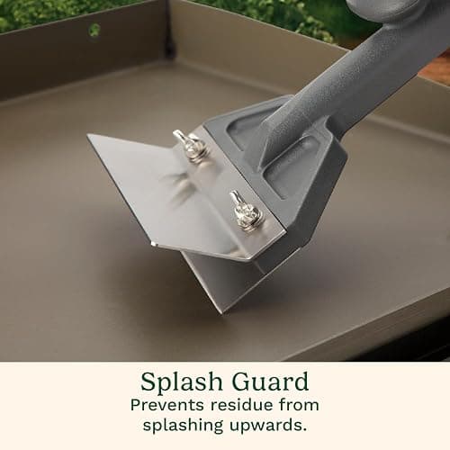 Cuisinart Griddle Scraper, 6" Stainless Steel Blade, Splash Guard | Flat top grill scraper for burnt-on residue, features heavy-duty blade and ergonomic top knob grip, CCB-500 thumbnail 5