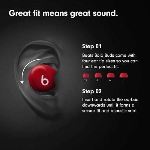 Beats Solo Buds - Wireless Bluetooth Earbuds | 18 Hours of Battery Life | Apple & Android Compatibility | Built-in Microphone - Matte Black thumbnail 2
