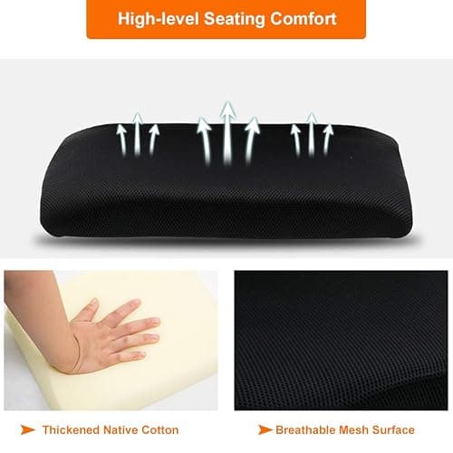 Home Office Chair Ergonomic Desk Chair Mesh Computer Chair with Lumbar Support Armrest Executive Rolling Swivel Adjustable Mid Back Task Chair for Women Adults, Black - Black - pack of 1 thumbnail 4
