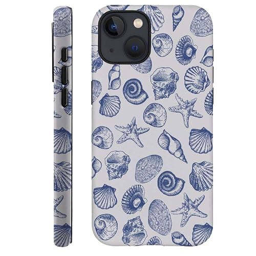 DAIZAG Case Compatible with for iPhone 15,Cute Blue Seashell Phone Case for iPhone 15 for Girl Women Boy Men - Image 1