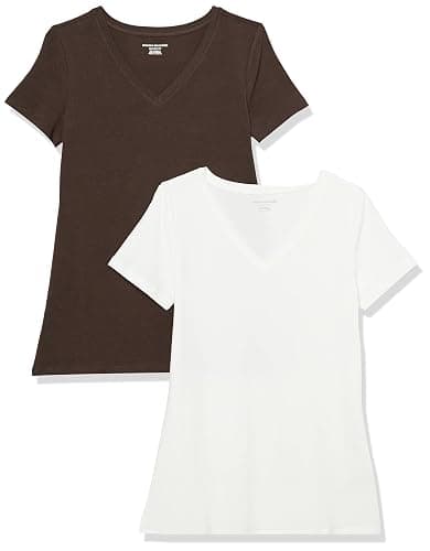 Amazon Essentials Women's Regular-Fit Short-Sleeve V-Neck T-Shirt - Image 1