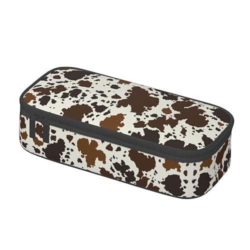 GVGOAGL Brown Cow Print Pencil Case Organizer Big Capacity Pencil Pouch Stationery With Zipper School Supplies Pencil Bag For Girls Boys Office, j56tsd thumbnail 4